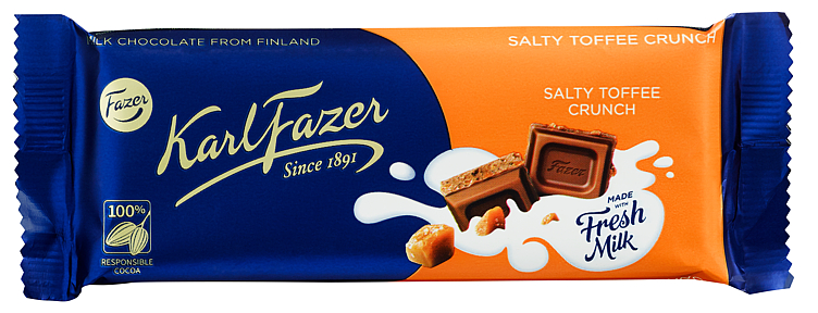 Karl Fazer Salty Toffee Crunch Sjokoladeplate 70g