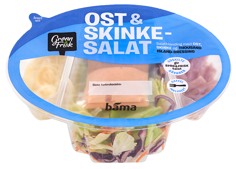 Ost- og Skinkesalat 255g Grønn&Frisk