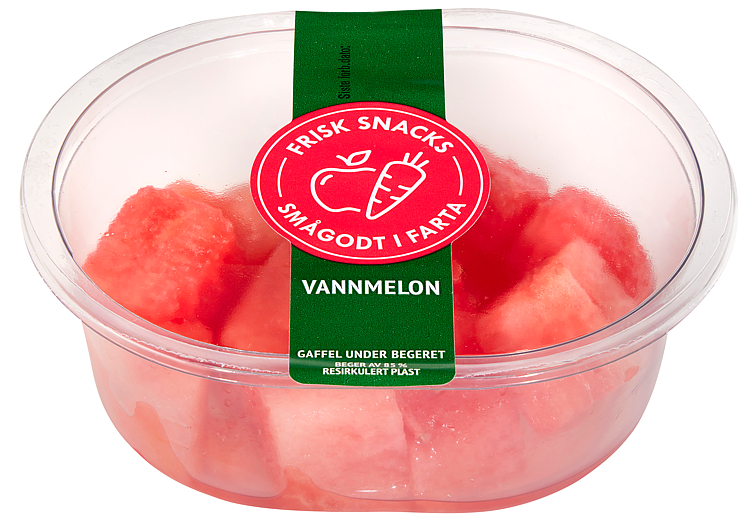 Vannmelon 200g med Gaffel Bama Frisk Snacks