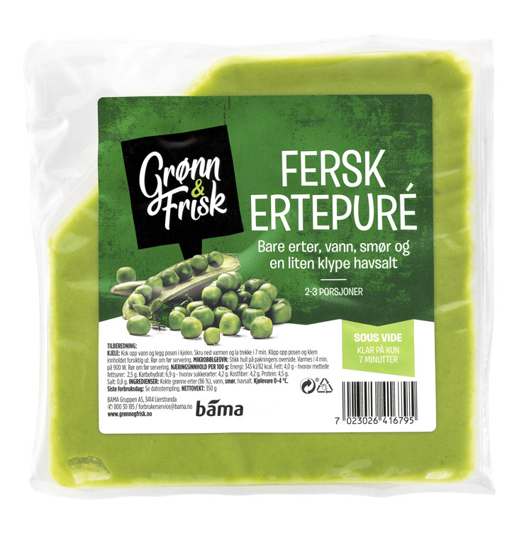 Ertepuré 350g Grønn&Frisk