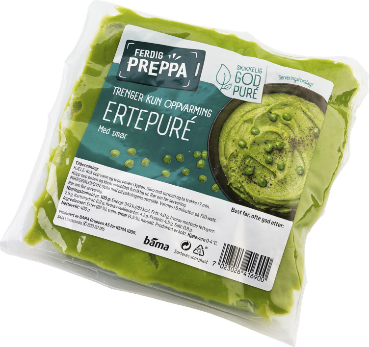 Bilde av Ertepuré 400g Ferdig Preppa