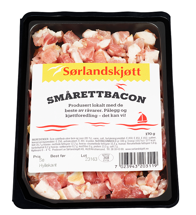 Smårettsbacon 170g Sørlandskjøtt