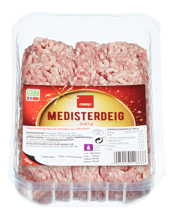 Coop Medisterdeig 500g