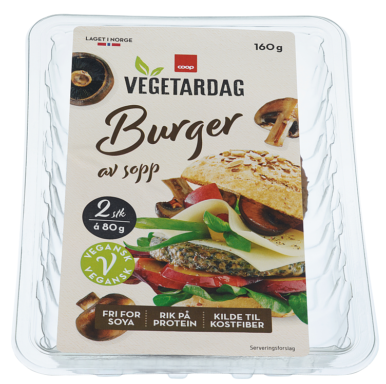 Vegetardag Soppburger 2 X 80g