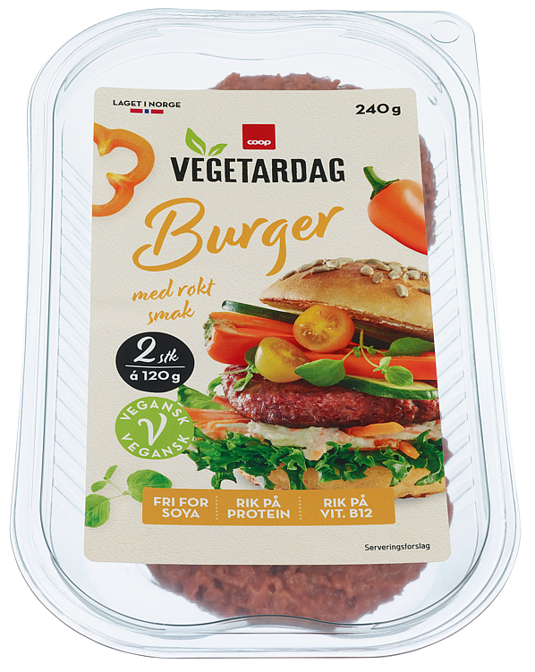 Vegetardag Fersk Burger 2 X 120g
