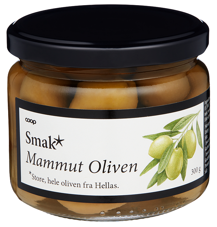 Smak Grønne Hele Oliven Mammut 300g