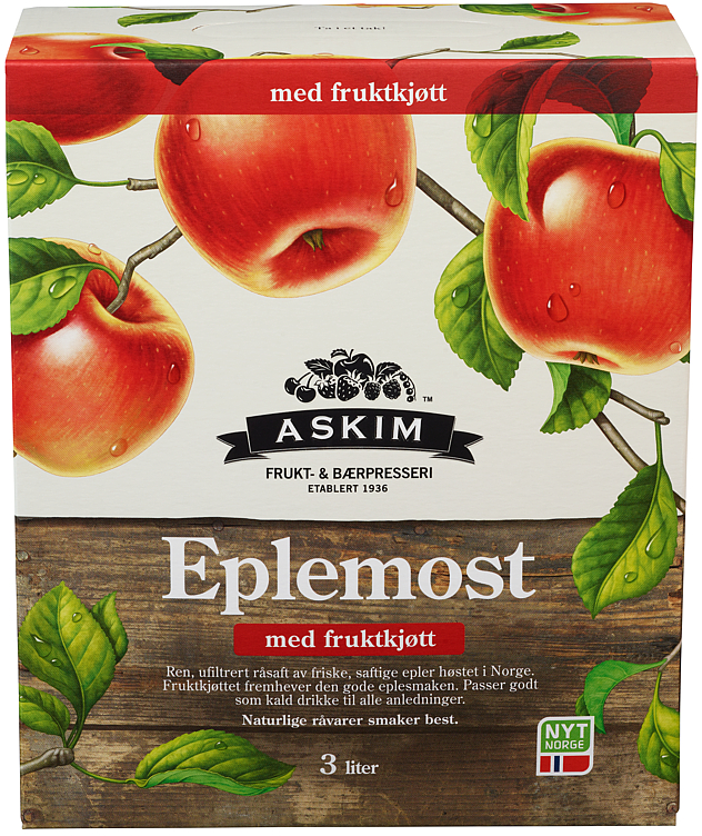 Eplemost m/Fruktkjøtt 3l Afb