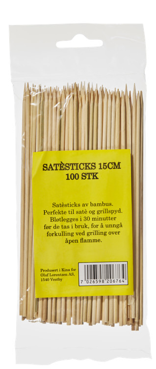 Satésticks Bambus 15cm 100stk