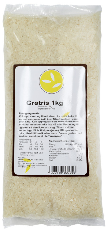 Grøtris 1kg Harlem Food