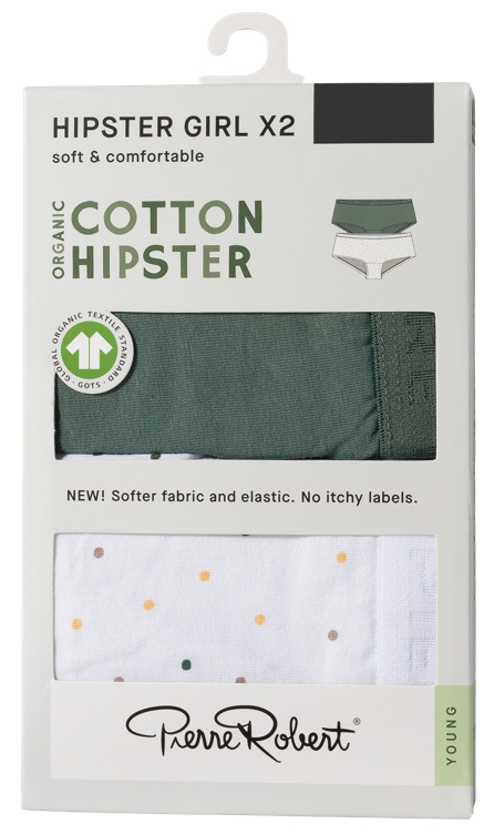Cotton Hipster Jr Girl Oceanteal-white 158-164