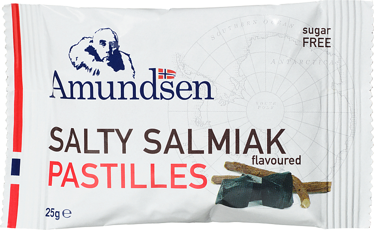 Amundsen Pastilles med Salt Salmiakk Smak Gir Frisk Pust