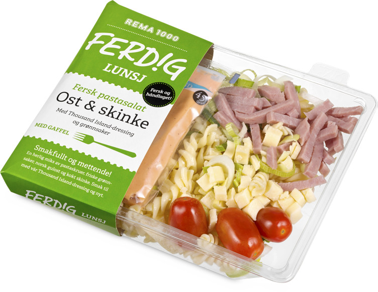 Ferdig Pastasalat Ost og Skinke 350g