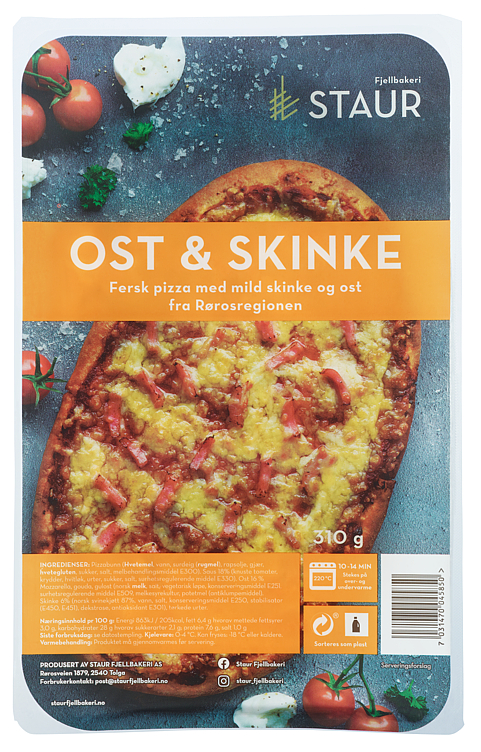 Staur Pizza Ost og Skinke 310g