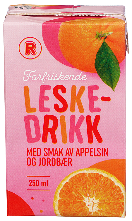 Leskedrikk m/Appelsin og Jordbærsmak 250ml R