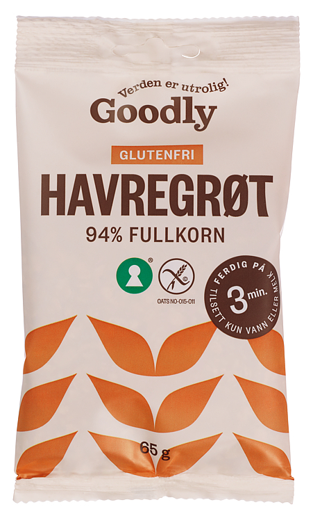 Bilde av Havregrøt Naturell Glutenfri 65g R Goodly