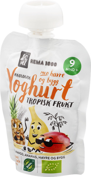 Yoghurt med Tropisk Frukt 90g Økologisk Lev Vel