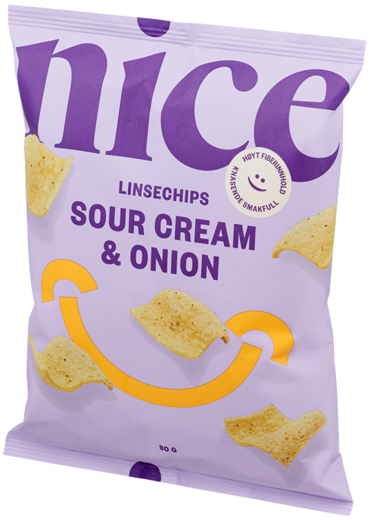 Linsechips Sour Cream & Onion 80g Nice