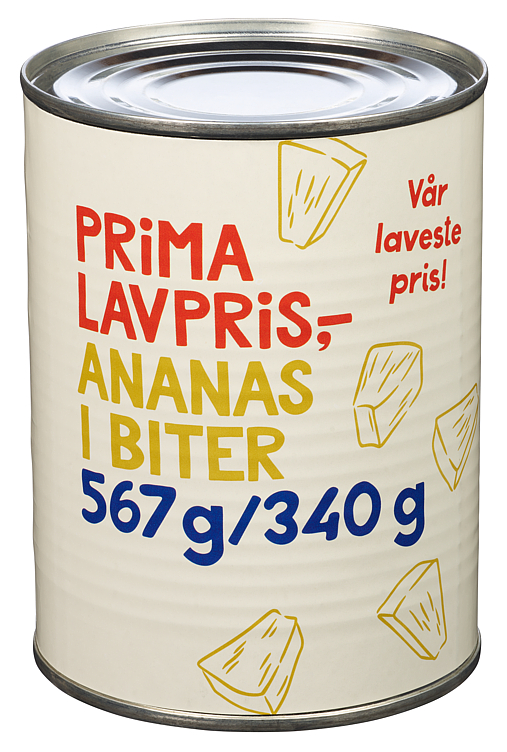 Ananas i Biter 567g Prima Lavpris