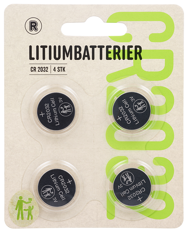 Batteri Cr2032 Lithium 3v 4pk R
