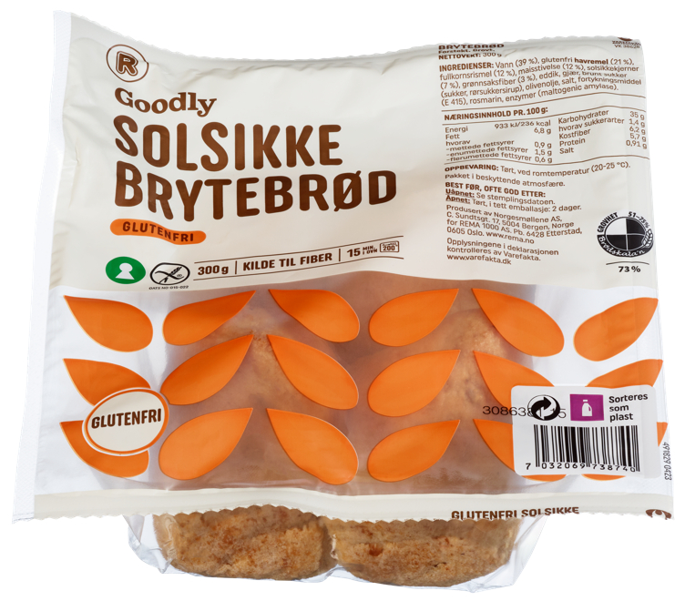 Solsikke Brytebrød Glutenfri 300g R Goodly