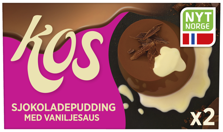Sjokoladepudding med Vaniljesaus 2pk 310g Fjordland Kos