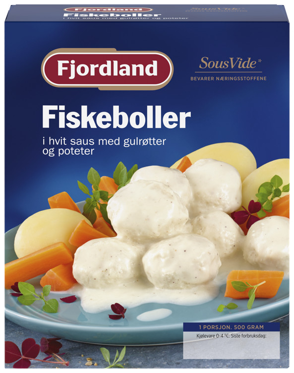 Fiskeboller med Gulrøtter og Poteter 500g Fjordland