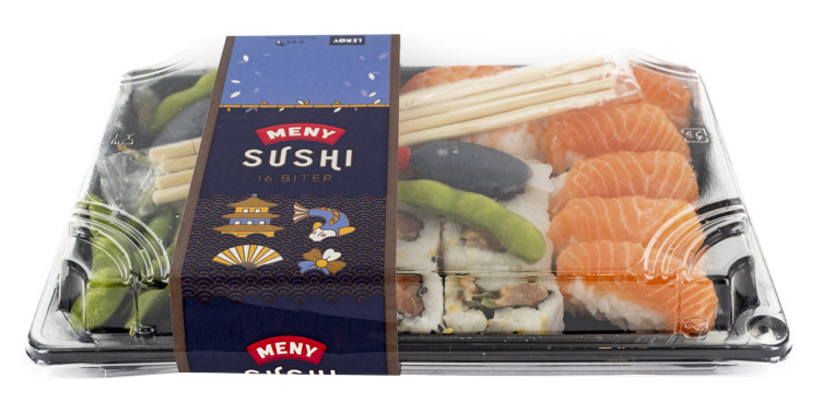 Sushi Fersk Maki og Nigiri Mix Brett 16 Bit Meny
