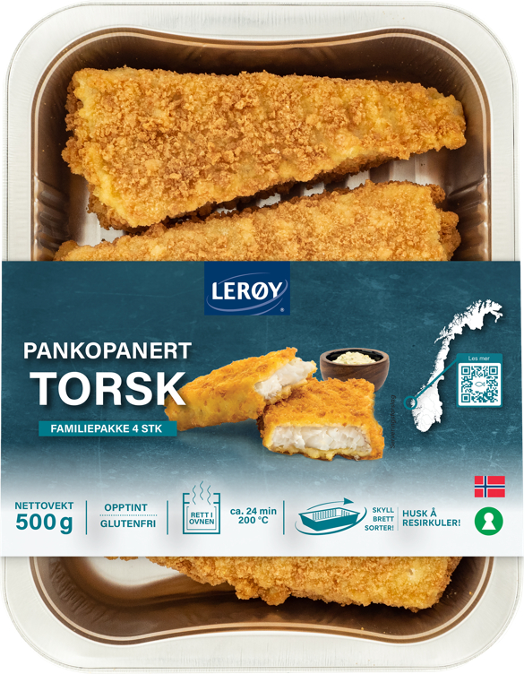 Panert Torsk Trapes 500g Lerøy