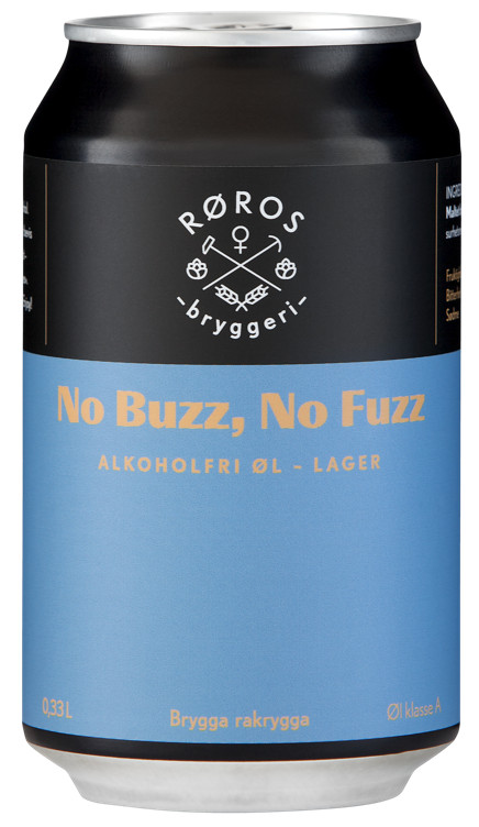 No Buzz No Fuzz Alkoholfri Øl 0.33l bx Fra Røros Bryggeri