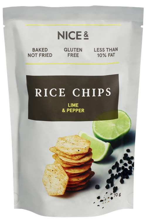 Nice Rice Chips Lime Pepper 12x70g