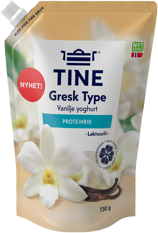 Yoghurt Vanilje Gresk Type 730g Tine