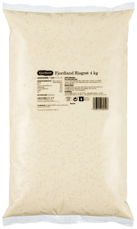 Risgrøt 2 X 4kg Fjordland Foodservice