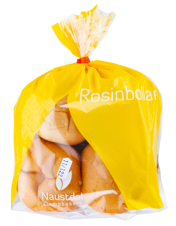 Rosinboller 8pk 480g Naustdal Dampbakeri