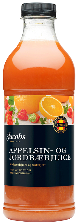 Appelsin- og Jordbærjuice 1l Jacobs