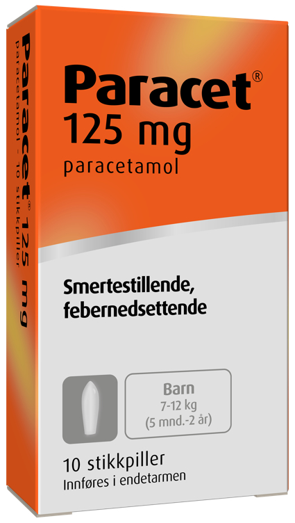 Paracet 125mg Stikkpiller