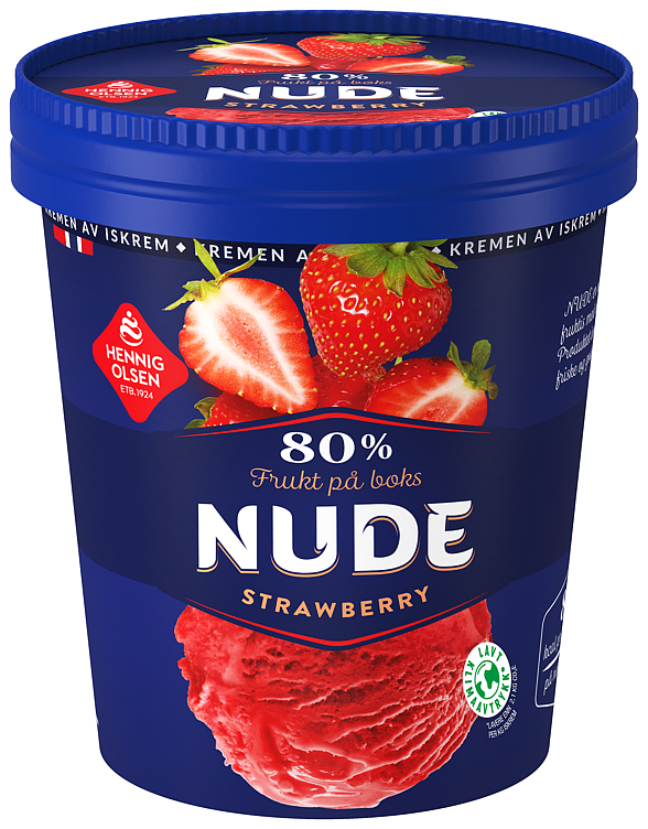 Nude Strawberry Sorbet 500ml 80% Frukt