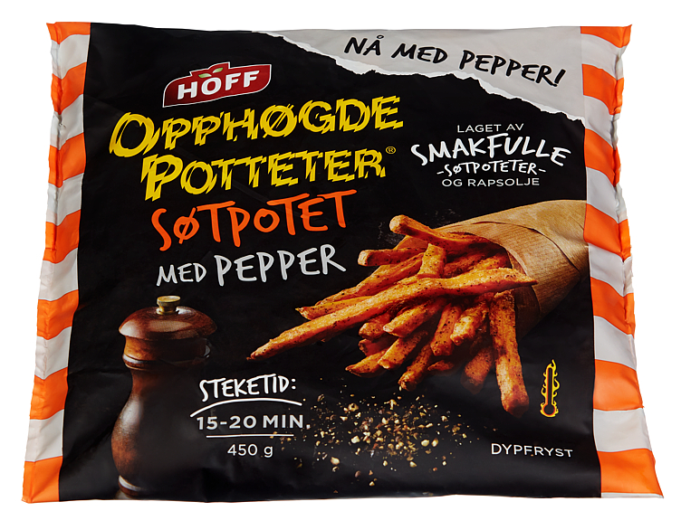Hoff Opphøgde Potteter Søtpotet med Pepper 450g