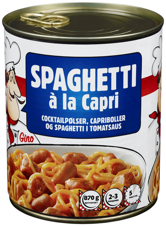 Spaghetti A La Capri 870g Trondhjem
