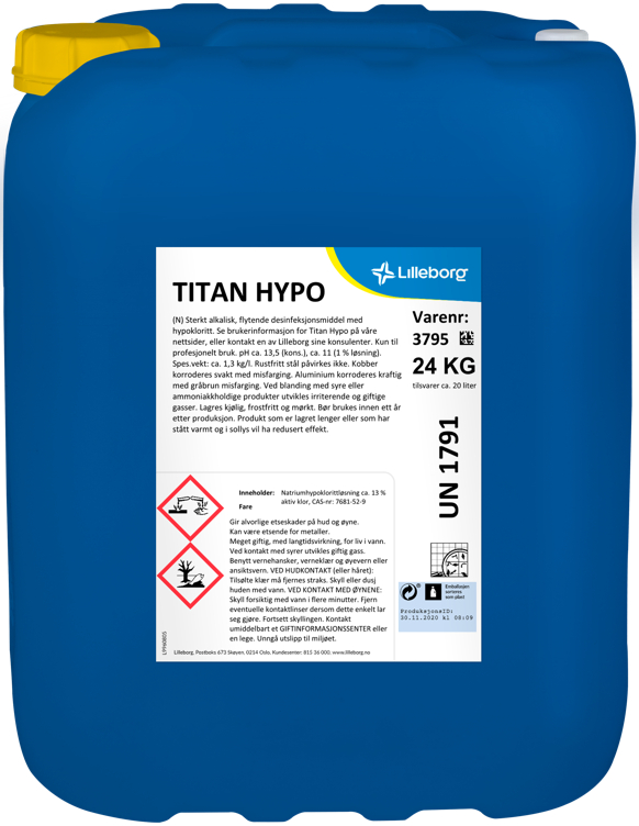 Titan Hypo Desinfeksjonsmiddel 24kg