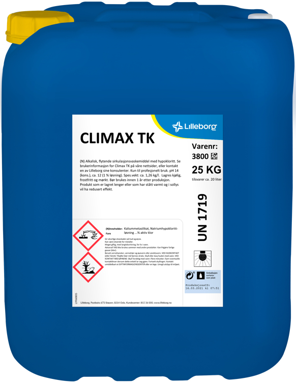Climax Tk Sterkt Alkalisk Middel 25kg