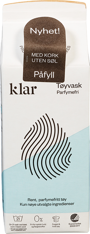 Klar Parfymefri Tøyvask 750ml