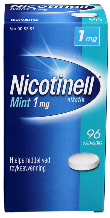 Nicotinell 1mg Sugetablett For Røykeslutt Mint 96stk