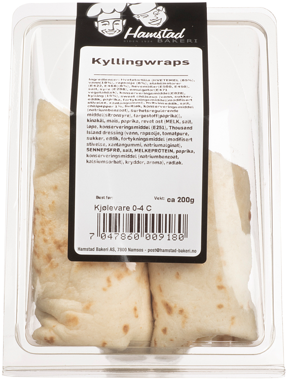 Wraps med Kylling 200g Hamstad