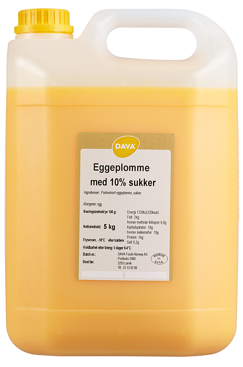 Eggeplomme med 10% Sukker 5kg