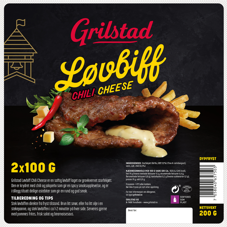 Bilde av Grilstad Løvbiff Chili Cheese 2x100g