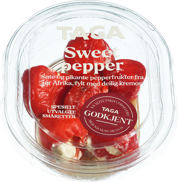 Taga Sweet Pepper m/Ost Rød 100g