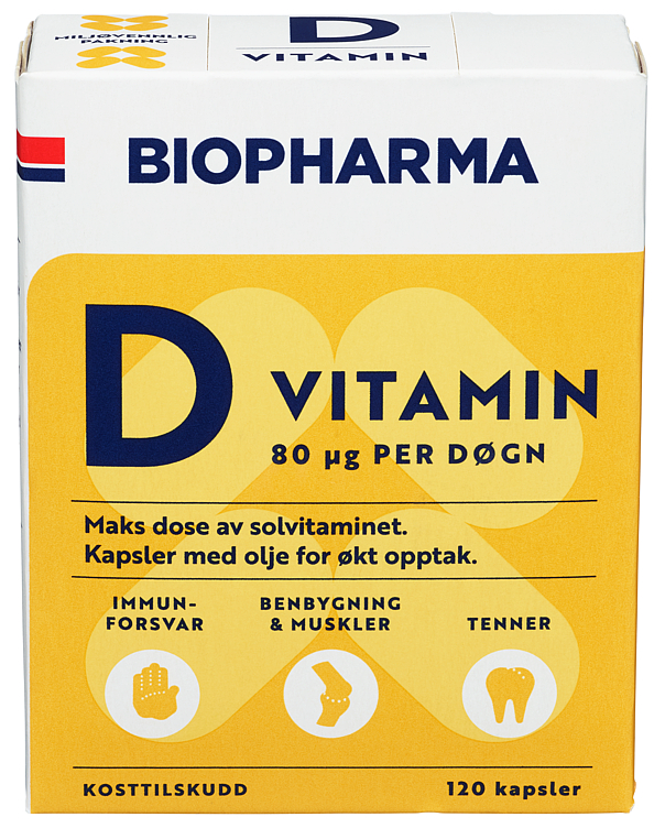 Biopharma Vitamin D3 120 Tabletter