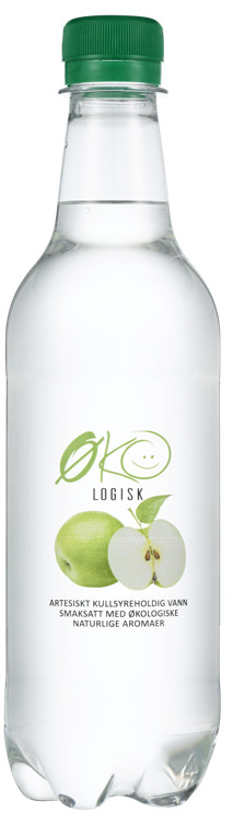 Øko Logisk Kildevann 50cl Eplesmak Smaksatt med Økologisk Fruktjuce med Kullsyre