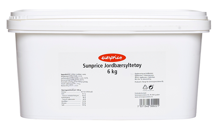 Sunprice Jordbærsyltetøy 6kg