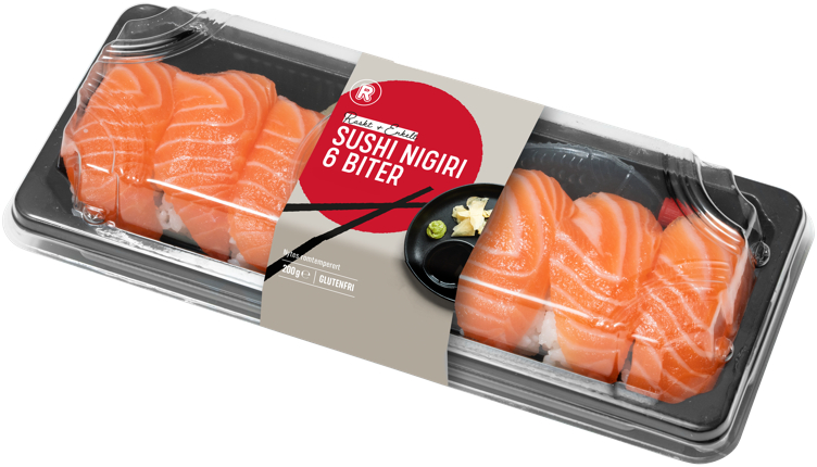 Nigiri Laks Dagsfersk 6 Biter Fiskeriet